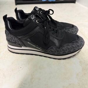 Michael Kors Black and Gray Patterned Sneakers